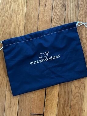 Vineyard Vines Navy Drawstring Shoe/Accessory Pouch with White Whale